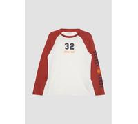 Langarmshirt mit Kontrastärmeln und Print L rot 2150168.3840.L