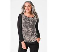 Langarmshirt mit Pailletten schwarz 24