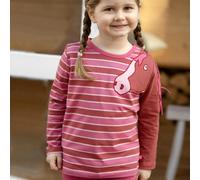 Langarmshirt mit Pferde Aufnäher Streifen 86/92