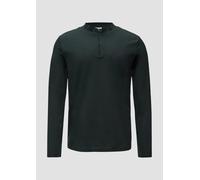 Langarmshirt mit Reißverschluss aus mercerisierter Baumwolle XL grün 2149972.7974.XL
