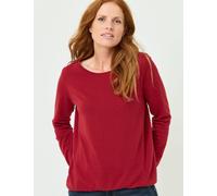 Langarmshirt mit Struktur-Streifen, rot, Größe 34, Jeans Fritz