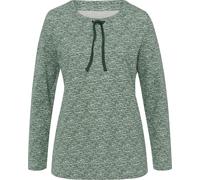 Langarmshirt CLASSIC BASICS "Langarm-Shirt", Damen, Gr. 54, beige (moos, ecru, bedruckt), 100% Baumwolle, gemustert, mehrfarbig, Rundhals, Shirts Langarmshirt (76728926-54) moos, ecru, bedruckt