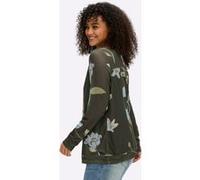 Langarmshirt moos-ecru-gemustert 52/54