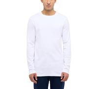 Mustang Langarmshirt Arlington in Weiß aus Bio Baumwolle XXL Slim Fit