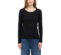 Langarmshirt MUSTANG "Damen Style Hope", Damen, Gr. M, schwarz, Jersey, 100% Baumwolle, Rundhals, Shirts Langarmshirt (49934930-M)