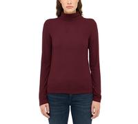 Langarmshirt MUSTANG "Damen Style Victoria", Damen, Gr. M, braun (dunkelbraun), Jersey, 95% Viskose, 5% Elasthan, Rundhals, Shirts Langarmshirt (98032437-M) dunkelbraun