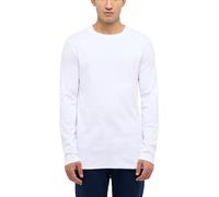 Mustang Langarmshirt Arlington in Weiß aus Bio Baumwolle XL Slim Fit