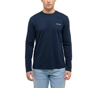 Langarmshirt MUSTANG "Herren Style Asheville", Herren, Gr. L, navy, Jersey, 100% Baumwolle, Rundhals, Shirts Langarmshirt (63323955-L)