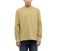 Langarmshirt MUSTANG "Herren Style Asheville", Herren, Gr. M, beige (khaki), Jersey, 100% Baumwolle, Rundhals, Shirts Langarmshirt (94253712-M) khaki