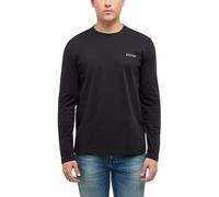 Langarmshirt MUSTANG "Herren Style Asheville", Herren, Gr. S, schwarz, Jersey, 100% Baumwolle, Rundhals, Shirts Langarmshirt (90325729-S)