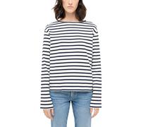 Langarmshirt MUSTANG "Style Sutton", Damen, Gr. S, french rivera stipe rivera classic, Jersey, Obermaterial: 100% Baumwolle, gestreift, relaxed fit taillenbedeckt, Rundhals, gerader Abschluss, Shirts