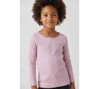 Langarmshirt NAME IT "NMFKAB LS TOP NOOS", Mädchen, Gr. 86, fragrant lila, Feinripp, Obermaterial: 57% Baumwolle, 38% Modal, 5% Elasthan, unifarben, regular fit hüftbedeckend, Rundhals, abgesteppte Ka