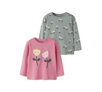 name it 2er-Set: Longsleeve "Velda" in Rosa - Größe 122/128 | Kinder Longsleeves