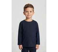 Langarmshirt NAME IT "NMMVOBBO LS NREG TOP NOOS", Jungen, Gr. 86, blau (schwarz sapphire), Jersey, Obermaterial: 100% Baumwolle, unifarben, normal normal, Rundhals, abgesteppte Kante, Shirts Langarmsh