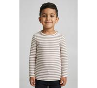 Langarmshirt NAME IT "NMNBANI LS XSL TOP NOOS", Jungen, Gr. 98, lila (elderberry), Jersey, Obermaterial: 57% Baumwolle, 38% Modal, 5% Elasthan, geringelt, gestreift, slim fit hüftbedeckend, Rundhals,