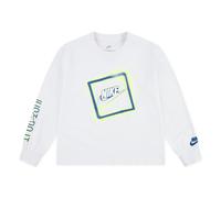 Langarmshirt NIKE SPORTSWEAR "NKB NEON BOX FUTURA", Jungen, Gr. 116 (6), weiß, Obermaterial: 60% Baumwolle, 40% Polyester, Shirts Langarmshirt, für Kinder (48975548-116) weiß