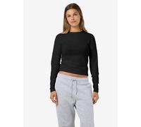 Langarmshirt NOISY MAY "NMKATINKA L/S RAGLAN TOP FWD JRS NOOS", Damen, Gr. XL, schwarz, Single Jersey, Obermaterial: 95% Baumwolle, 5% Elasthan, unifarben, Rundhals, Shirts Langarmshirt (12845914-XL)