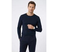 OLYMP Longsleeve Herren Slim Fit Langarm Rundhals blau, L