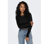 Langarmshirt ONLY "ONLCARLOTTA L/S TOP NOOS JRS", Damen, Gr. XL, schwarz, Jersey, Obermaterial: 100% Baumwolle, unifarben, regular fit normal, Rundhals, Shirts Langarmshirt (73031009-XL)