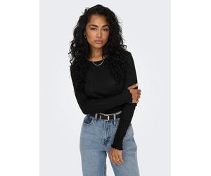 Langarmshirt ONLY "ONLCARLOTTA L/S TOP NOOS JRS", Damen, Gr. XL, schwarz, Jersey, Obermaterial: 100% Baumwolle, unifarben, regular fit normal, Rundhals, Shirts Langarmshirt (73031009-XL)