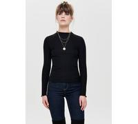 Only Slim Fit Langarmshirt mit Viskose-Anteil Modell 'LEMMA' in Black, Größe L