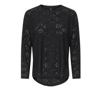 Langarmshirt ONLY "ONLSMILLA LIFE L/S TOP JRS", Damen, Gr. M, schwarz, Jersey, Obermaterial: 95% Polyester, 5% Elasthan, unifarben, regular fit Po-bedeckend, Rundhals, Shirts Langarmshirt (26491305-M)