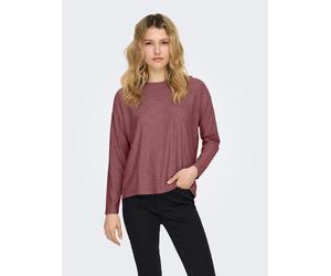 Langarmshirt ONLY "ONLSMILLA LIFE L/S TOP JRS", Damen, Gr. S, rose braun, Jersey, Obermaterial: 95% Polyester, 5% Elasthan, unifarben, regular fit Po-bedeckend, Rundhals, Shirts Langarmshirt (47179114