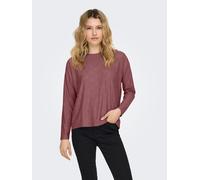 Langarmshirt ONLY "ONLSMILLA LIFE L/S TOP JRS", Damen, Gr. XL, rose braun, Jersey, Obermaterial: 95% Polyester, 5% Elasthan, unifarben, regular fit Po-bedeckend, Rundhals, Shirts Langarmshirt (4717911