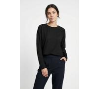 Langarmshirt ONLY "ONLSMILLA LIFE L/S TOP JRS", Damen, Gr. XS, schwarz, Jersey, Obermaterial: 95% Polyester, 5% Elasthan, unifarben, regular fit Po-bedeckend, Rundhals, Shirts Langarmshirt (26491305-X