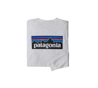Langarmshirt Patagonia L/s P-6 Logo Responsibili-tee (White) männlich M