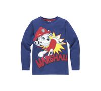 Langarmshirt PAW PATROL, Jungen, Gr. 104/110, blau, Jersey, Obermaterial: 100% Baumwolle, bedruckt, Basic normal, Rundhals, Shirts Langarmshirt (20605518-104) blau