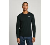 Langarmshirt PEPE JEANS, Herren, Gr. L, schwarz, Jersey, Obermaterial: 95% Baumwolle, 5% Elasthan, slim fit normal, Rundhals, Shirts Langarmshirt (39907216-L) schwarz