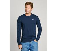 Pepe Jeans Herren Original Basic 2 Long N T-shirt, Blau (Navy), S