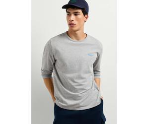 Langarmshirt PEPE JEANS "long sleeved top PJL73 ORIGINAL BASIC 2 LONG", Herren, Gr. XL, grau (marl grau), 95% Baumwolle, 5% Elasthan, Shirts Langarmshirt (30442908-XL) marl grau