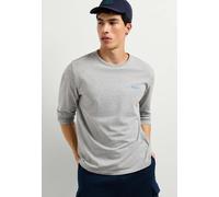 Langarmshirt PEPE JEANS "long sleeved top PJL73 ORIGINAL BASIC 2 LONG", Herren, Gr. XXL, grau (marl grau), 95% Baumwolle, 5% Elasthan, Shirts Langarmshirt (30442908-XXL) marl grau