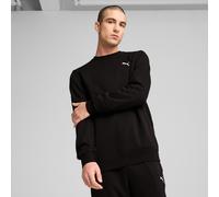 Langarmshirt PUMA "ESS CREW FL", Herren, Gr. XXL, schwarz (puma schwarz), Fleece, Obermaterial: 66% Baumwolle, 34% Polyester, unifarben, regular fit normal, Rundhals, Shirts Langarmshirt, Regular Fit,