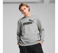 Langarmshirt PUMA "ESS NO. 1 LOGO CREW FL", Herren, Gr. XL, grau (medium gray heather), Fleece, Obermaterial: 66% Baumwolle, 34% Polyester, bedruckt, regular fit normal, Rundhals, Shirts Langarmshirt