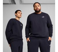 Langarmshirt PUMA "ESS SMALL NO. 1 LOGO CREW FL", Herren, Gr. L, blau (new navy), Fleece, Obermaterial: 66% Baumwolle, 34% Polyester, unifarben, regular fit normal, Rundhals, Shirts Langarmshirt, Regu