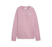Langarmshirt PUMA "ESS SMALL NO. 1 LOGO RELAXED CREW FL", Damen, Gr. XL, poised pink, Fleece, Obermaterial: 66% Baumwolle, 34% Polyester, unifarben, relaxed fit normal, Rundhals, Shirts Langarmshirt (