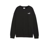 Langarmshirt PUMA "ESS SMALL NO. 1 LOGO RELAXED CREW FL", Damen, Gr. XL, puma schwarz, Fleece, Obermaterial: 66% Baumwolle, 34% Polyester, unifarben, relaxed fit normal, Rundhals, Shirts Langarmshirt 