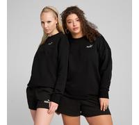 Langarmshirt PUMA "ESS SMALL NO. 1 LOGO RELAXED CREW TR", Damen, Gr. M, schwarz (puma schwarz), Sweatware, Obermaterial: 100% Baumwolle, unifarben, relaxed fit normal, Rundhals, Shirts Langarmshirt, m