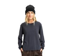 Langarmshirt QUIKSILVER "Essential", Damen, Gr. S, braun (tarmac), 100% Baumwolle, Langarm, Shirts (69325855-S) tarmac