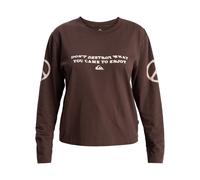Langarmshirt QUIKSILVER "Standard", Damen, Gr. S, braun (chocolate braun), Obermaterial: 100% Walkfrottier;, Shirts Langarmshirt (96521109-S) chocolate braun