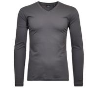 Langarmshirt RAGMAN, Herren, Gr. S, grau (schiefergrau), Jersey, Baumwolle, regular fit, V-Ausschnitt, Shirts Langarmshirt (43360047-S) schiefergrau