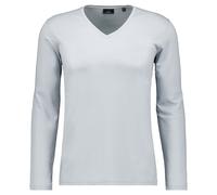 Langarmshirt RAGMAN, Herren, Gr. XXL, silber (silber, 024), Jersey, Baumwolle, regular fit, V-Ausschnitt, Shirts Langarmshirt (55452252-XXL) silber, 024