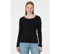Langarmshirt RAGWEAR "FLLORAH LONG GOTS", Damen, Gr. M, schwarz, Jersey, Obermaterial: 100% Baumwolle, unifarben, normal, Rundhals, Shirts Langarmshirt, Bestseller aus Single Jersey mit softem Finish 