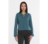 Langarmshirt RAGWEAR "ONELIA", Damen, Gr. M, ocean grün, Jersey, Obermaterial: 68% Modal, 32% Polyester, unifarben, figurumspielend hüftlang, Rundhals, mit Gummizug, Shirts Langarmshirt (25500604-M) o