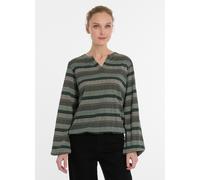 Langarmshirt RAGWEAR "SANTICA PRINT", Damen, Gr. S, grün (pine grün), Jersey, Obermaterial: 50% Baumwolle, 50% Modal, gemustert, normal, V-Ausschnitt, Shirts Langarmshirt, weite Ärmel, Allover Print (