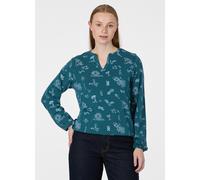 Langarmshirt RAGWEAR "SANTICA PRINT", Damen, Gr. XXL, ocean grün, Jersey, Obermaterial: 48% Viskose, 47% Polyester, 5% Elasthan, bedruckt, normal, V-Ausschnitt, Shirts Langarmshirt, Viskosemischung mi