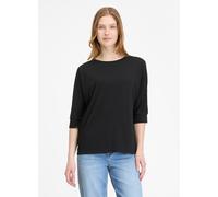 Langarmshirt RAGWEAR "SHIMONA", Damen, Gr. XXL (44), schwarz, Jersey, Obermaterial: 50% Baumwolle, 50% Polyester, unifarben, regular fit normal, Rundhals, Shirts Langarmshirt (65648136-XXL)